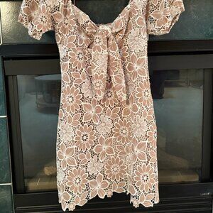 Tan & Cream Akaiv Midi Dress